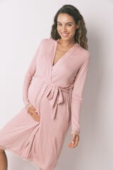 Women'secret Vestido robe rosa canelado para maternity rosa