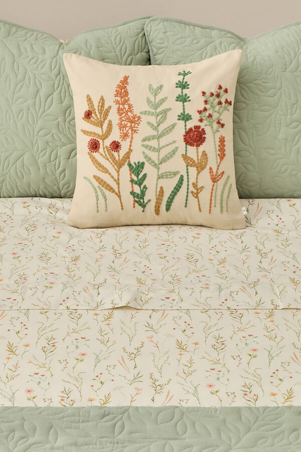 Textura Lençol de cetim estampado branco