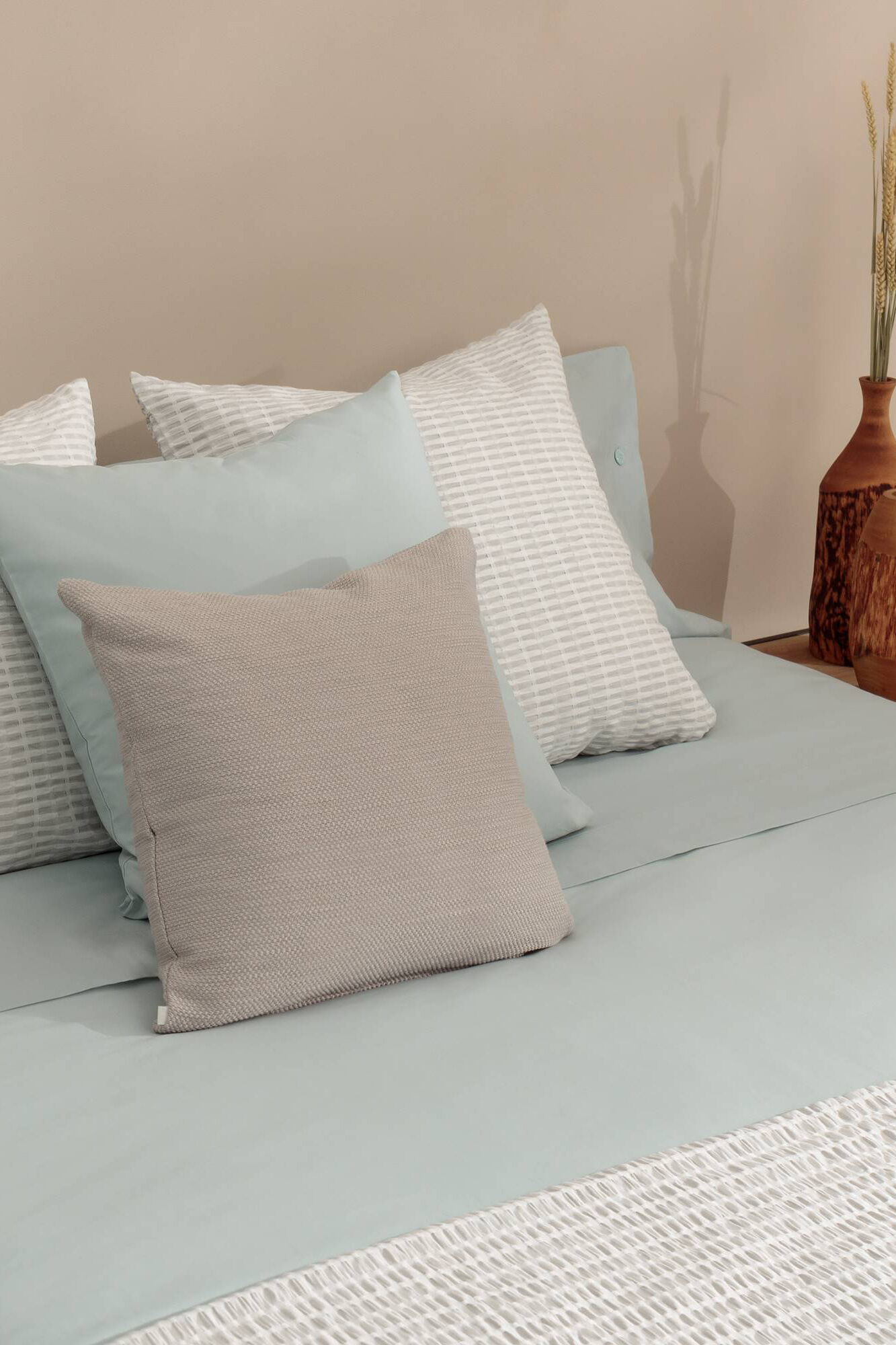 Textura Len&ccedil;ol algod&atilde;o org&acirc;nico. Cama 150-160 cm.