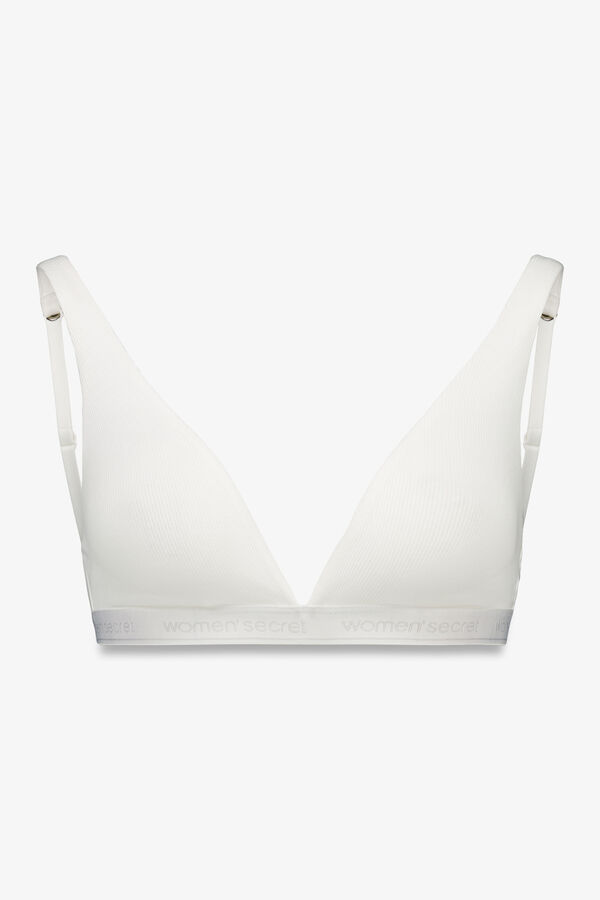 Women'secret FANTASTIC soutien halter de algod&atilde;o branco bege