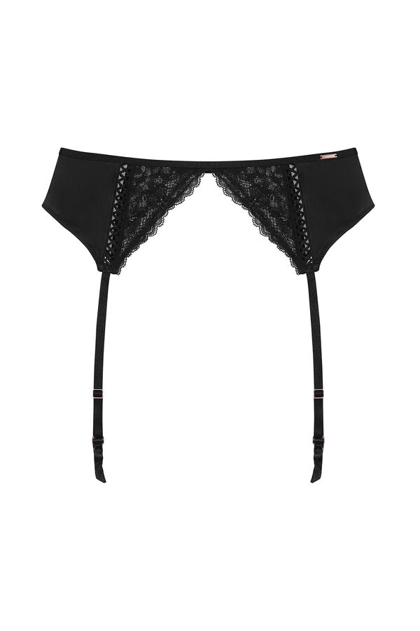 Dorina Liguero satinado encaje negro Lyra negro