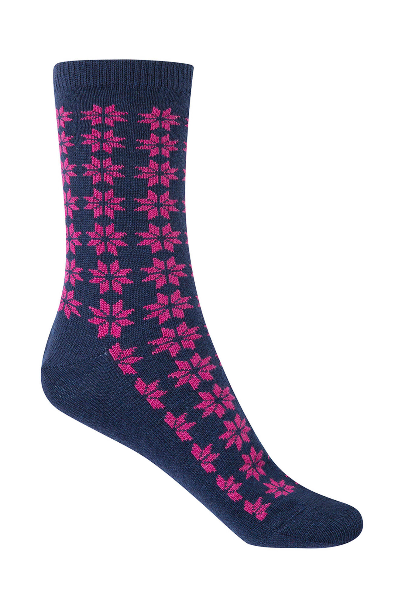 Punto Blanco Meias curtas de l&atilde; de caxemira com padr&atilde;o de flor de neve