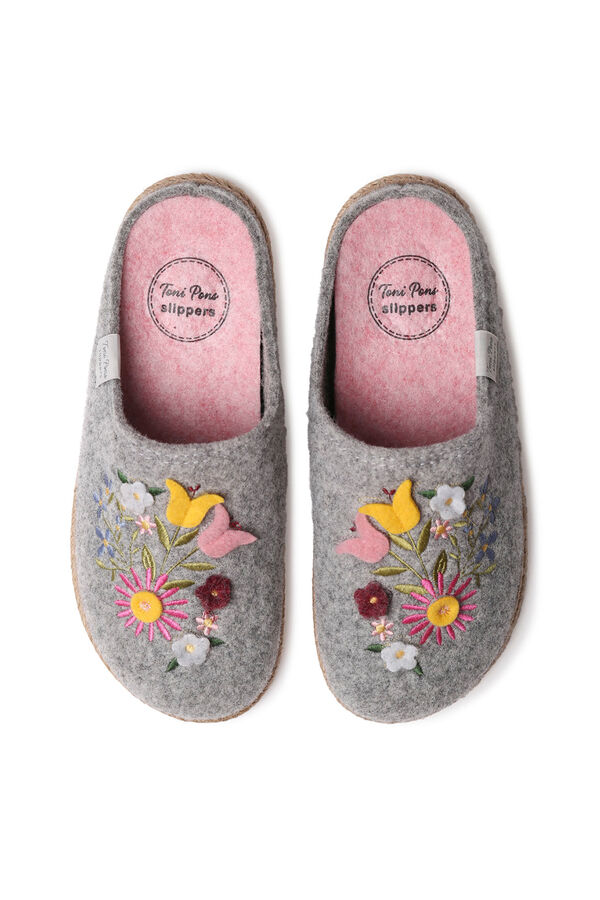 Toni Pons Women's Felt Slippers grey