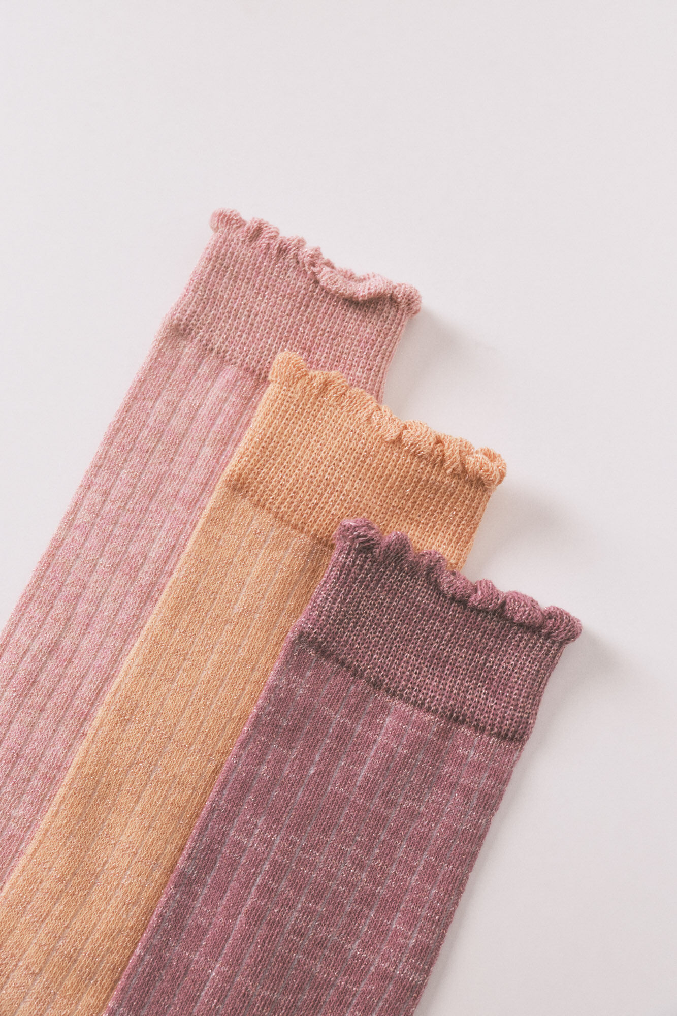 Women'secret Pack 3 calcetines largos lurex rosa