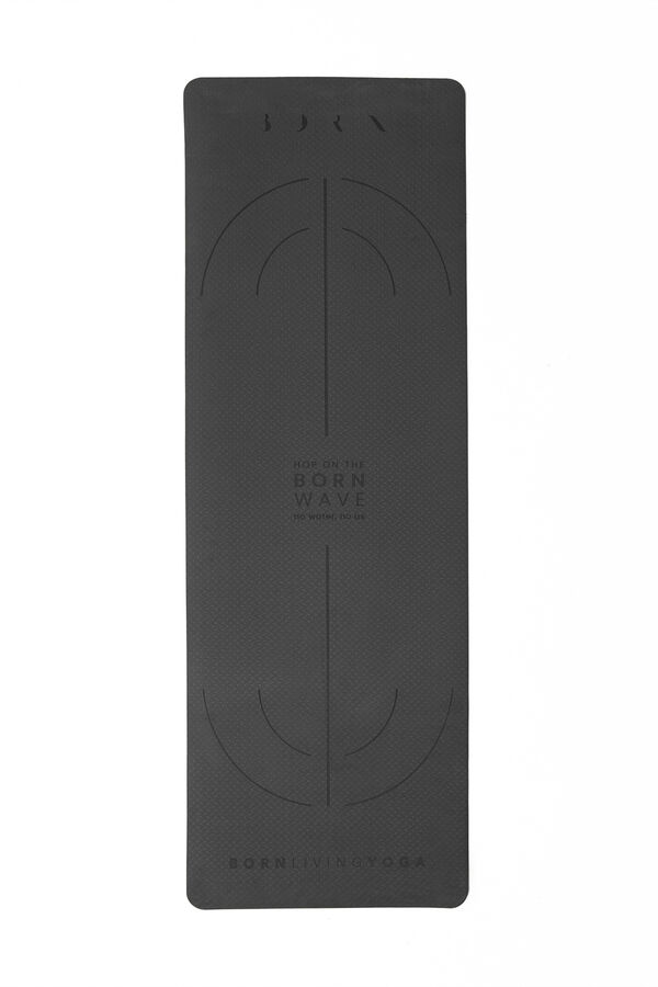 Born Living Yoga Mat Mat Wave-6Mm Black  preto