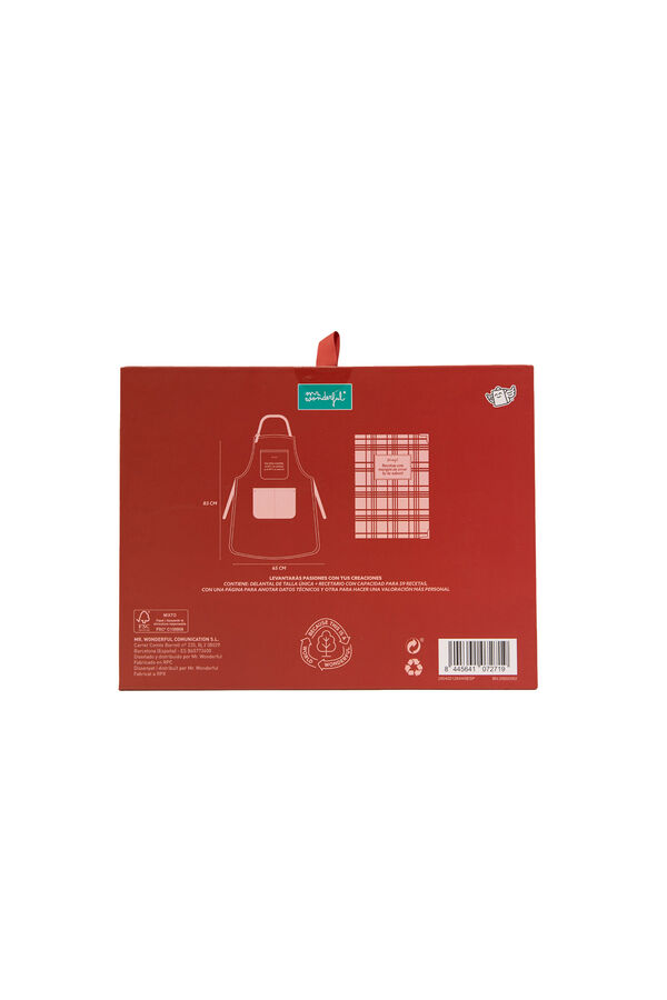 Mr. Wonderful Conjunto de avental + livro de receitas - Receitas com margem para erro (e sabor) estampado