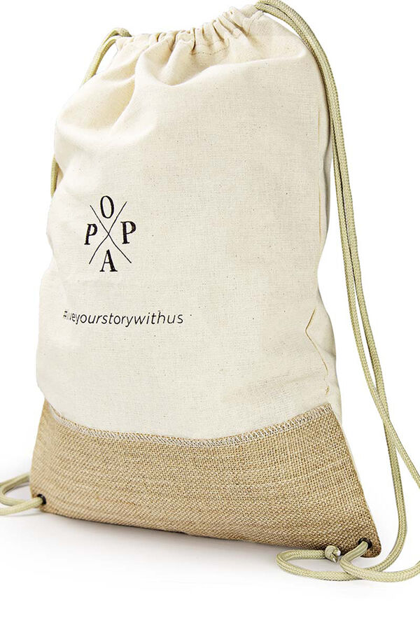 Popa Mochila Penelope Bege branco