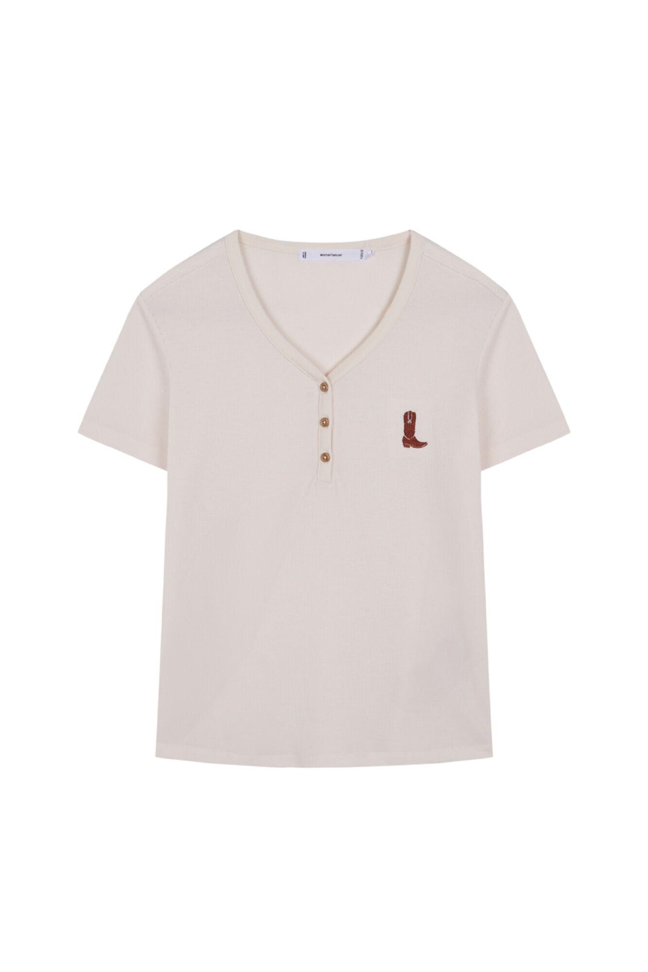 Women'secret T-shirt de manga curta bege