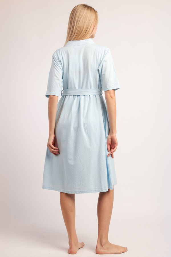 Admas Robe curta de bolinhas com renda azul