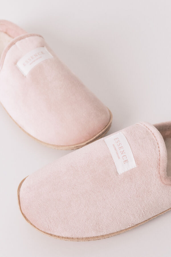 Women'secret Chinelos de quarto de velour rosa rosa
