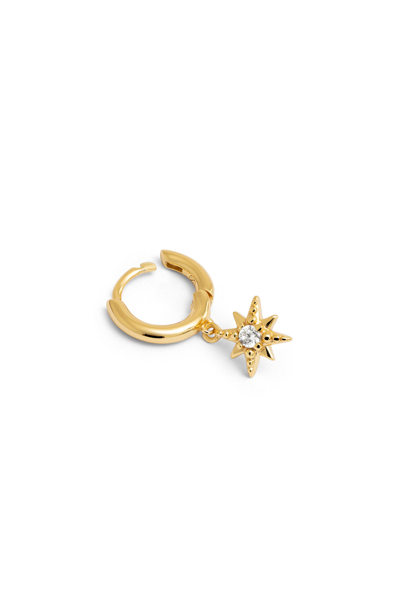Singularu Pendiente Suelto Aro Stella Plata Ba&ntilde;o Oro