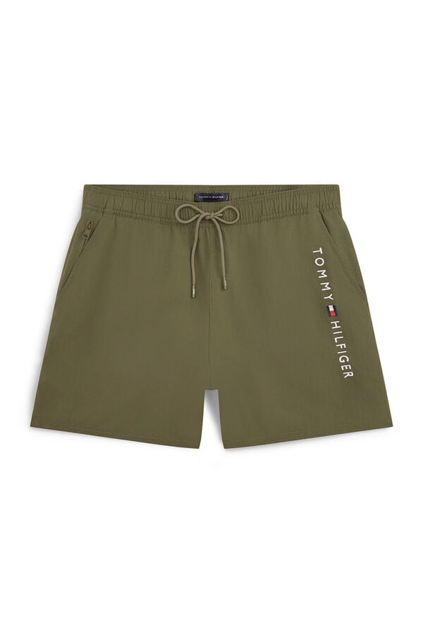 Tommy Hilfiger Cal&ccedil;&otilde;es de banho com inscri&ccedil;&atilde;o lateral bege