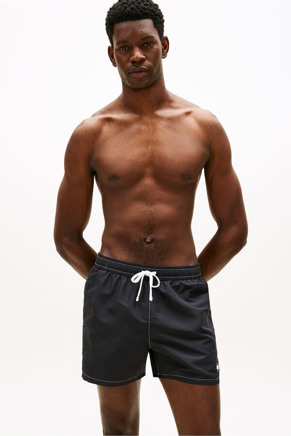 Tommy Hilfiger Fato de banho de homem com bandeira bordada preto