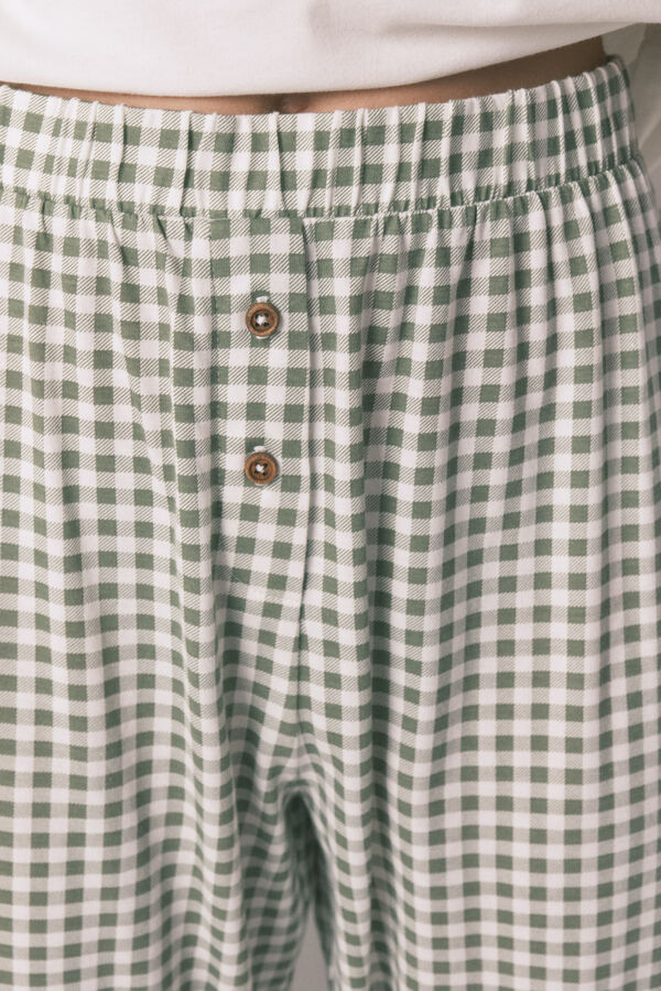 Women'secret Pijama comprido 100% algodão Mafalda branco bege
