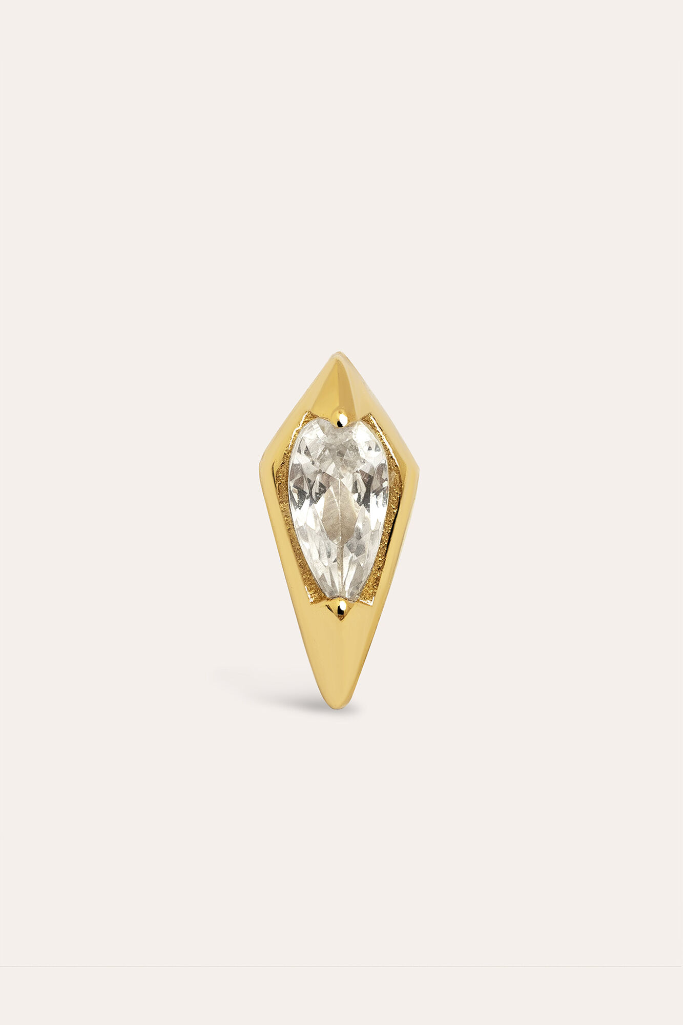 Singularu Sleek Loose Earring Gold Plated Silver