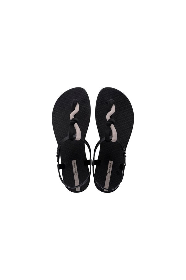 Ipanema Sand&aacute;lia com tira em T e n&oacute; preto