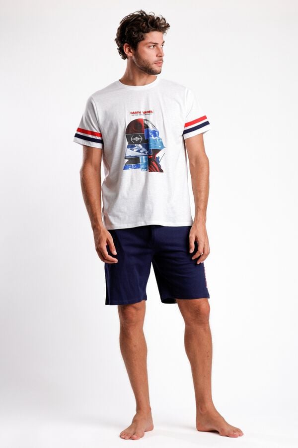 Admas Pijama curto Vader Star Wars branco