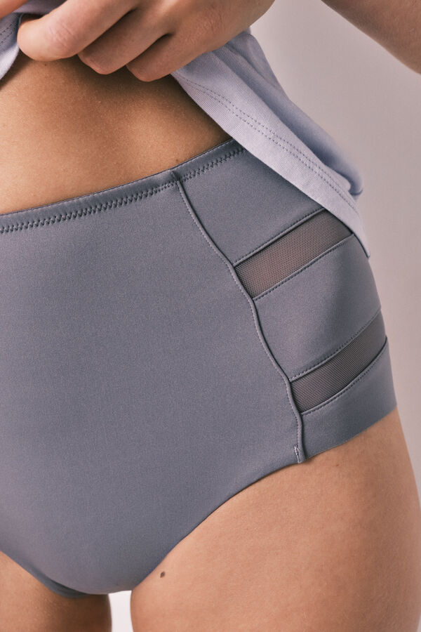 Women'secret Cuecas redutoras altas azuis cinzento