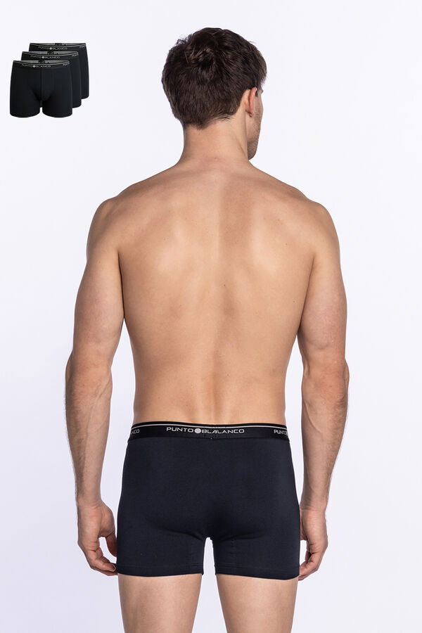 Punto Blanco Pack de 3 boxers de algodão preto