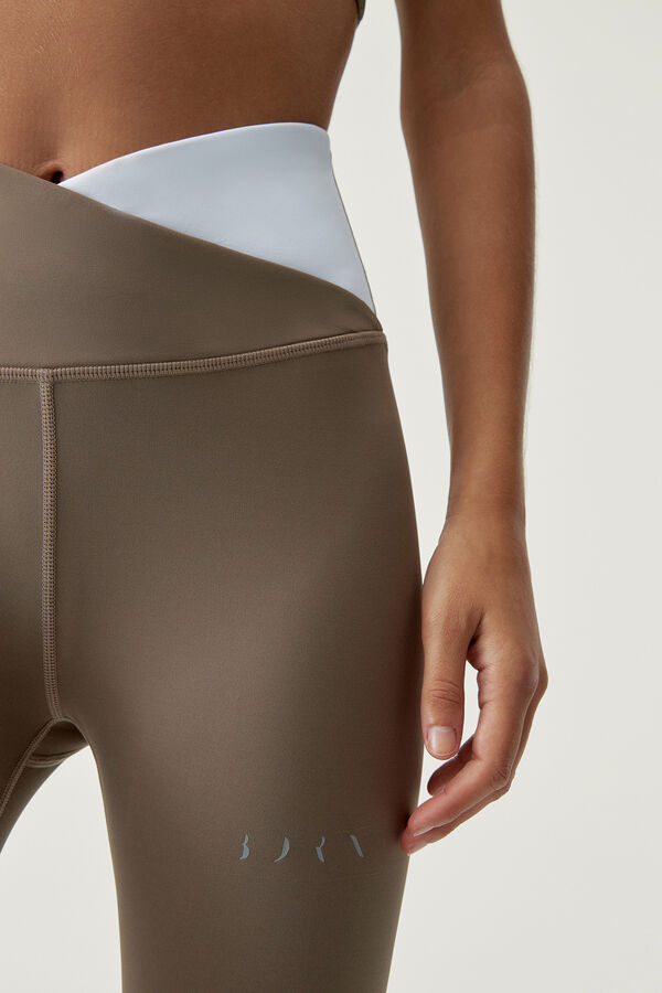 Born Living Yoga Leggings Cleo Fossil/White cru