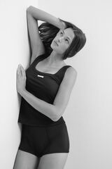 Women'secret Pijama curto de al&ccedil;as preto preto