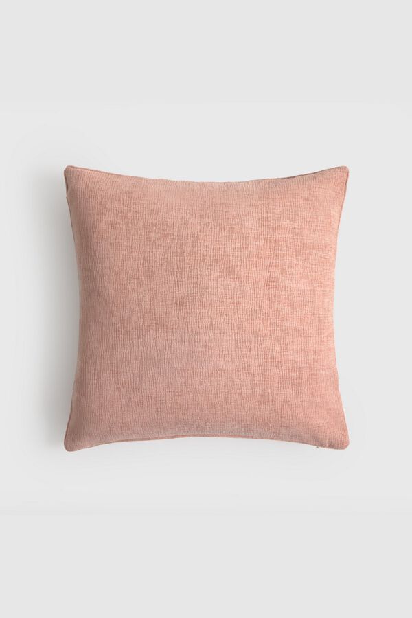 Textura Capa de almofada textura de veludo com debrum rosa