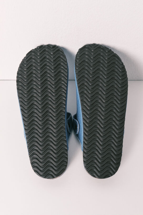 Women'secret Chinelos BIO fechados em denim azul azul