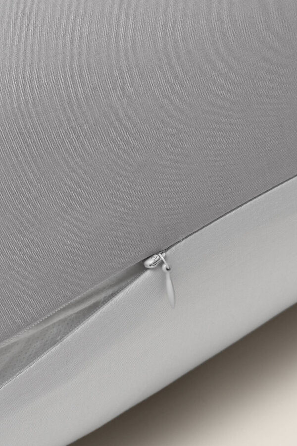 Textura Capa travesseiro algodão percal bicolorida 55 x 55 cm. cinzento