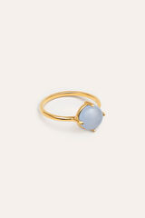 Singularu Celebrate Blue Gold Plated Ring estampado