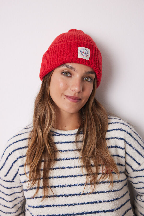 Womensecret Gorro tipo beanie rojo rojo