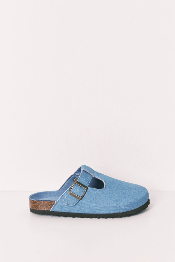 Women'secret Chinelos BIO fechados em denim azul azul