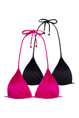 Dorina Top bikini triangular com enchimento leve Amnesia rosa