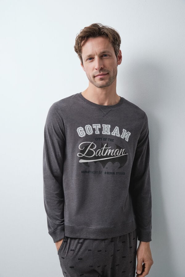 Women'secret Pijama comprido em algod&atilde;o Batman cinzento