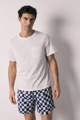 Women'secret Fato de banho de homem estampado aos quadrados e Looney Tunes azul