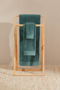 Womensecret Toalha lavatório friso algodão egípcio 50 x 90 cm. verde