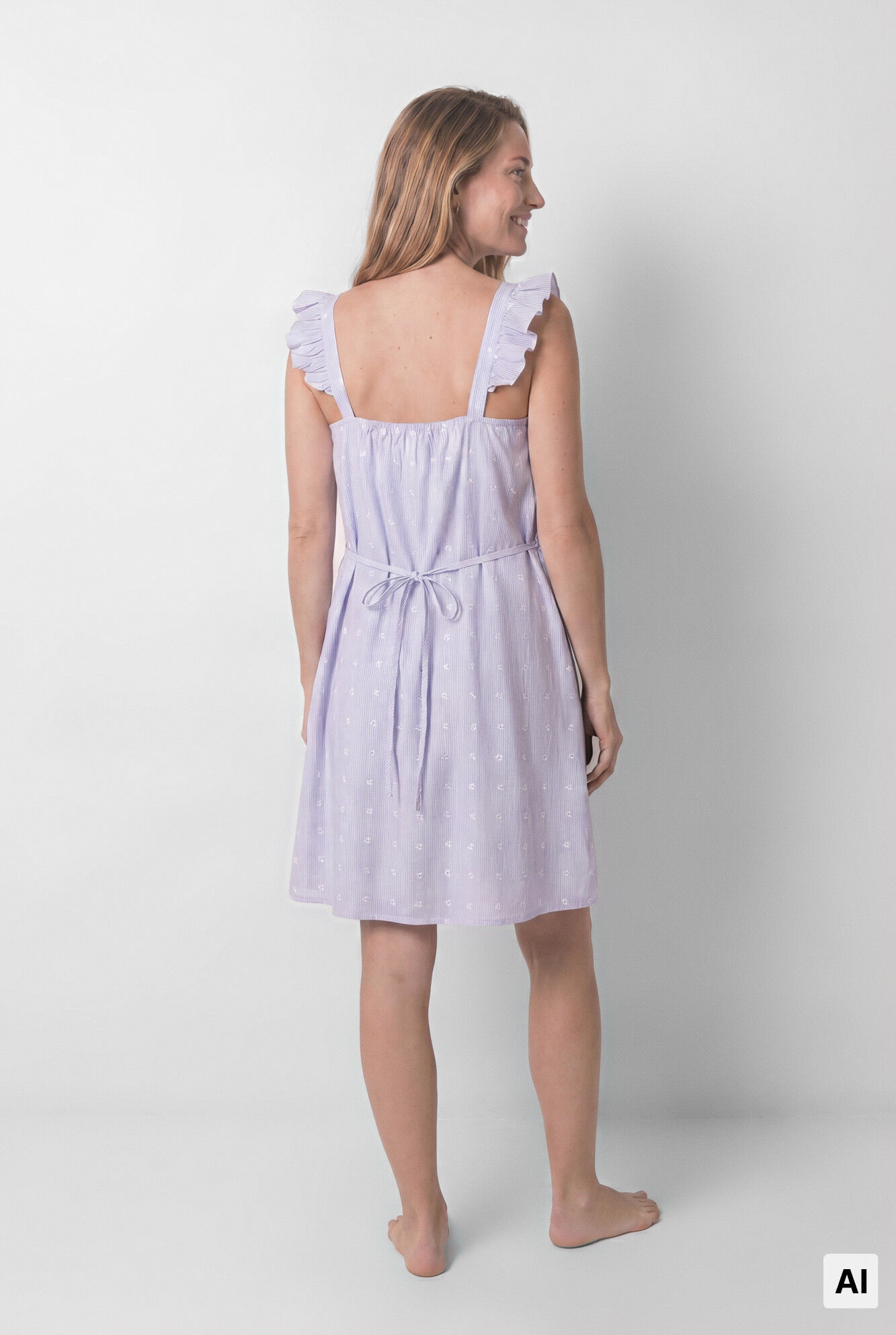 Women'secret Camis&oacute;n "maternity" tirantes volante algod&oacute;n azul