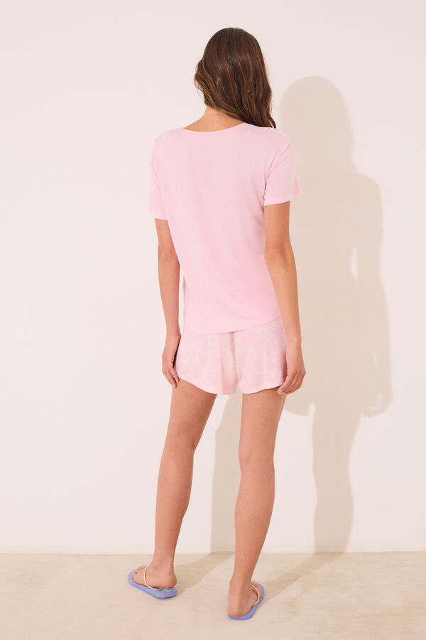 Women'secret Pijama curto rosa Lilo e Stitch rosa