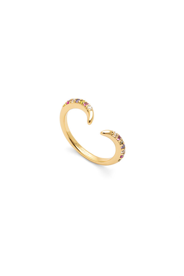 Singularu Anillo Peak Scarlett Colors Plata Ba&ntilde;o Oro amarillo