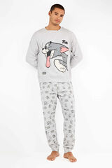 Gisela Conjunto de pijama malha Tom & Jerry cinzento
