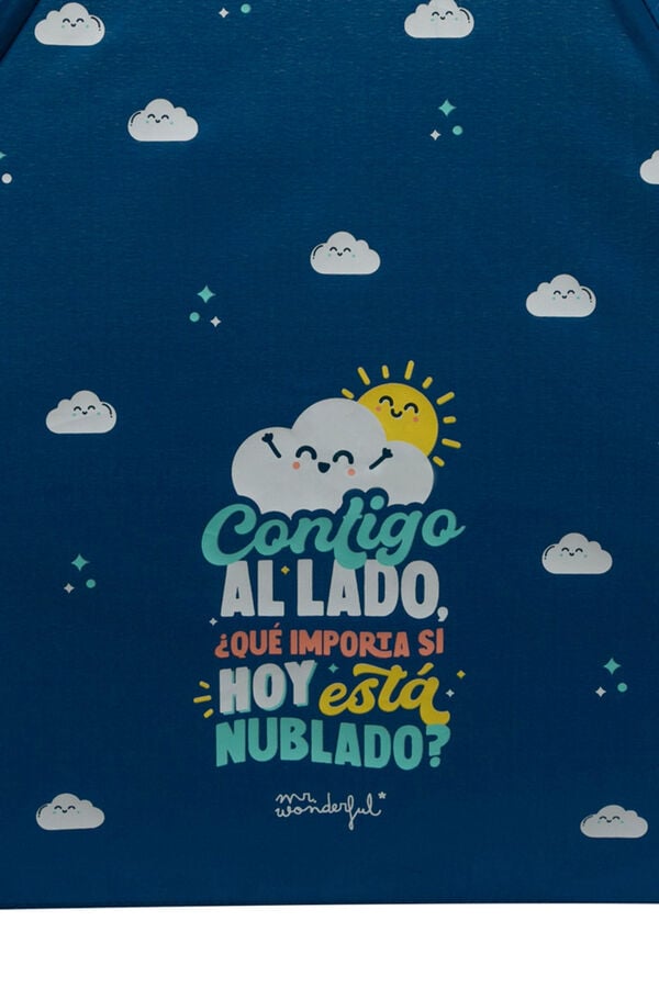 Mr. Wonderful Paraguas peque&ntilde;o estampado