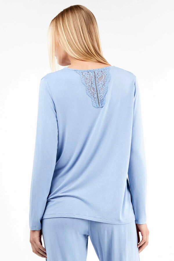 Gisela Conjunto de pijama monocromático azul