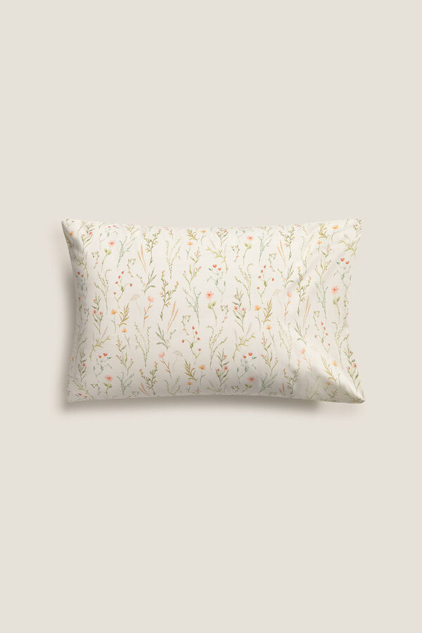 Textura Fronha de cetim estampada branco