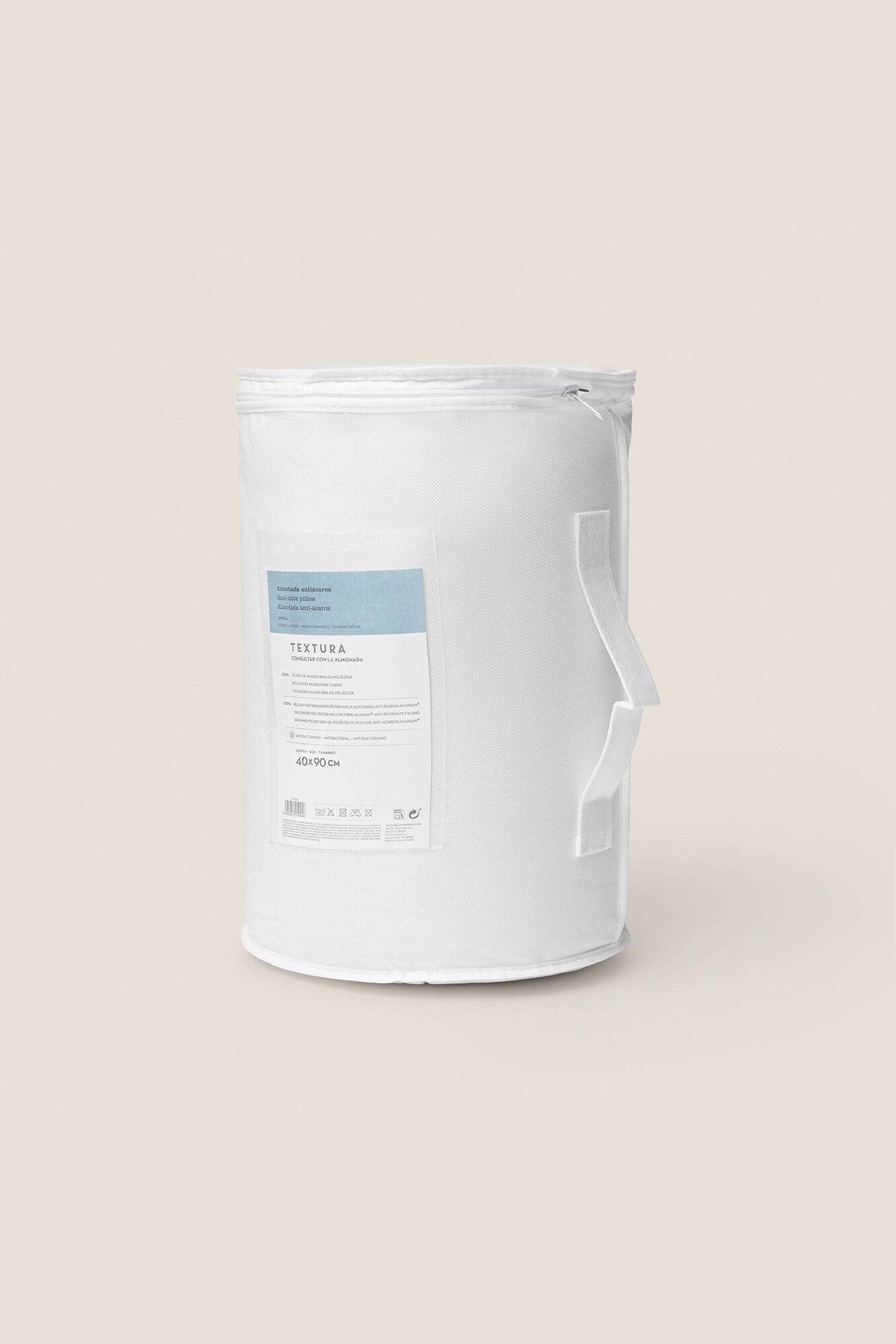 Textura Almofada anti&aacute;caros fibra firmeza m&eacute;dia 