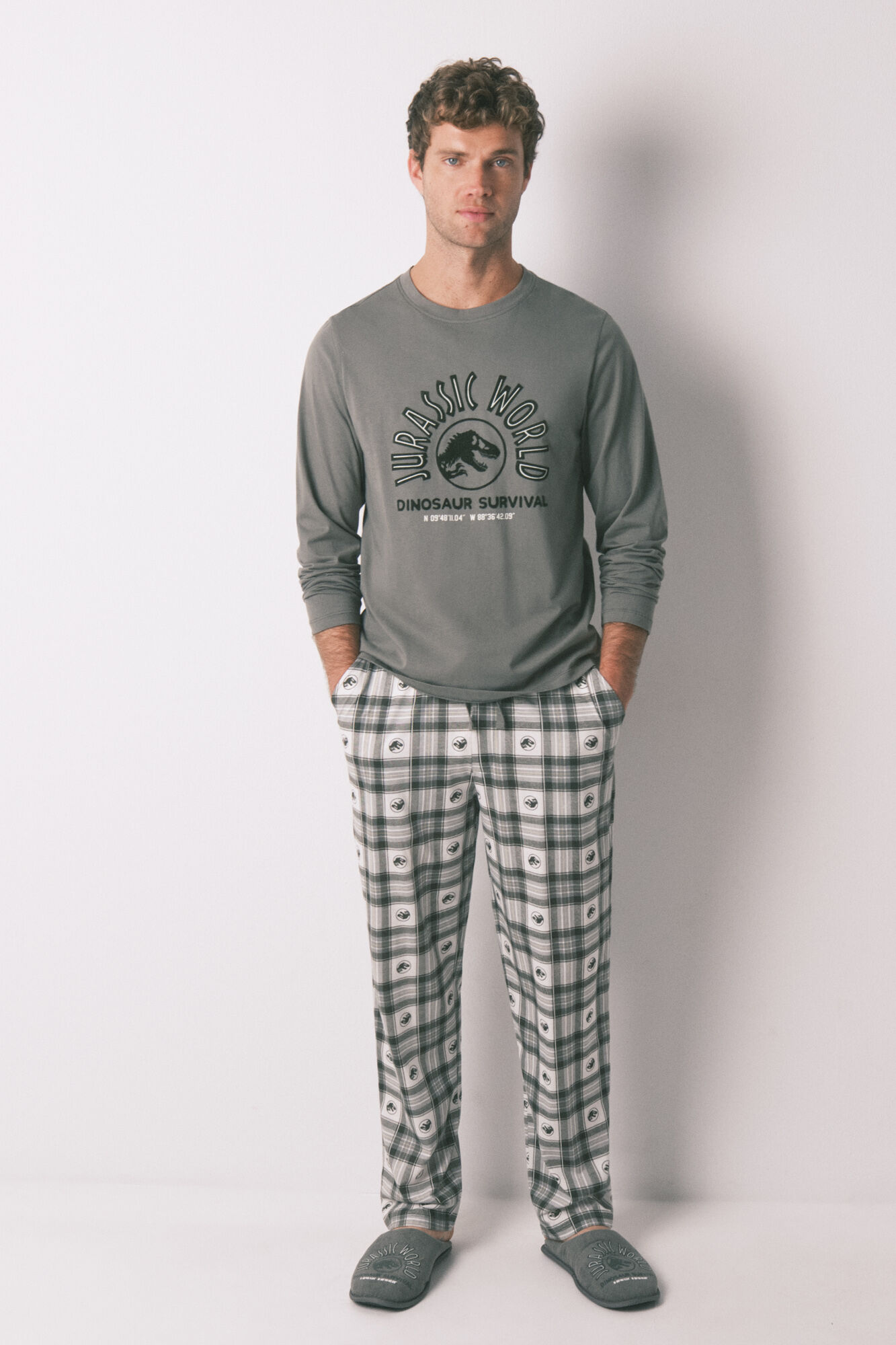 Women'secret Pijama largo hombre 100% algod&oacute;n "Jurassic World"