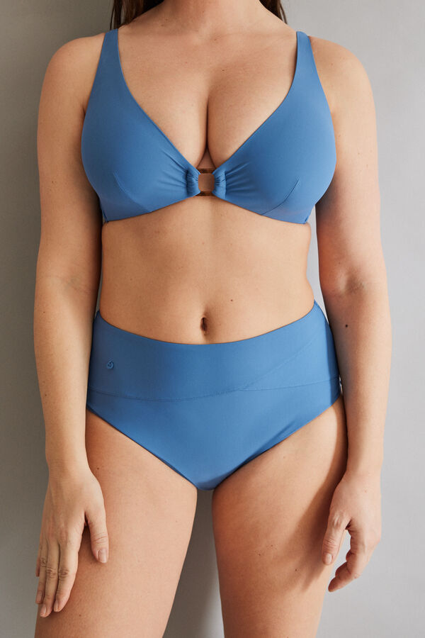 Womensecret Braga bikini alta moldeador azul azul
