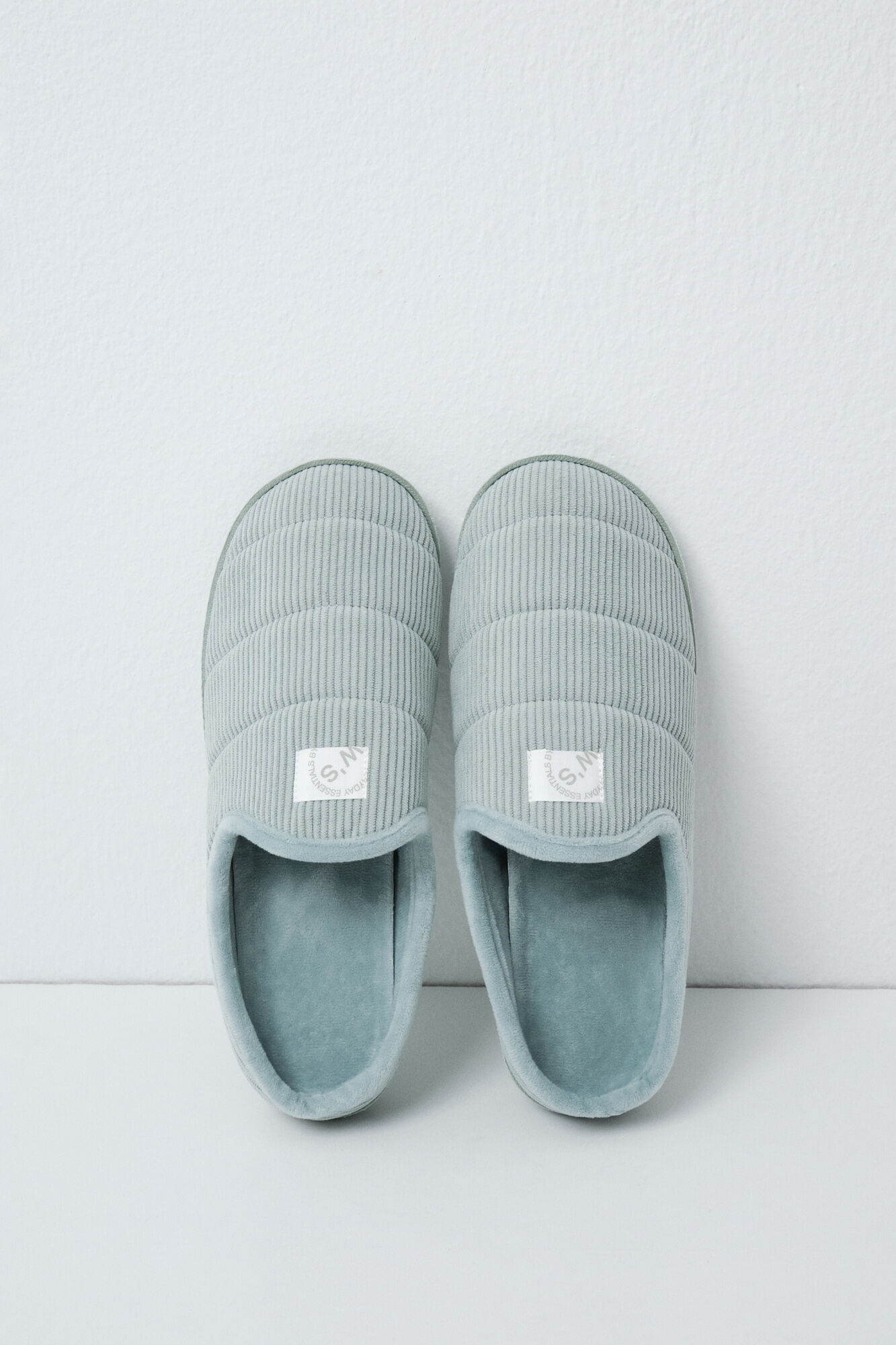 Women'secret Chinelos de quarto com sola acolchoada verde