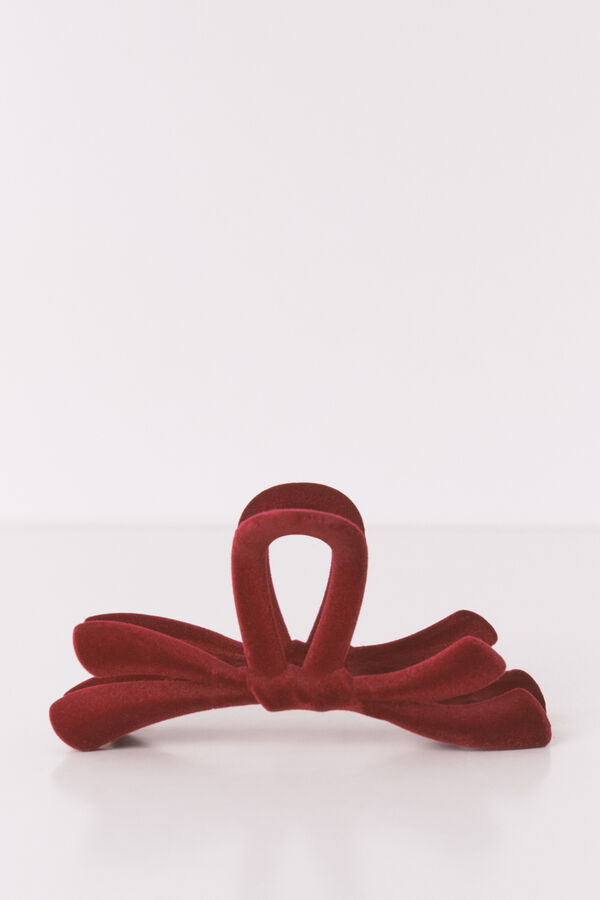 Women'secret Mola de cabelo grande com la&ccedil;o bordeaux vermelho
