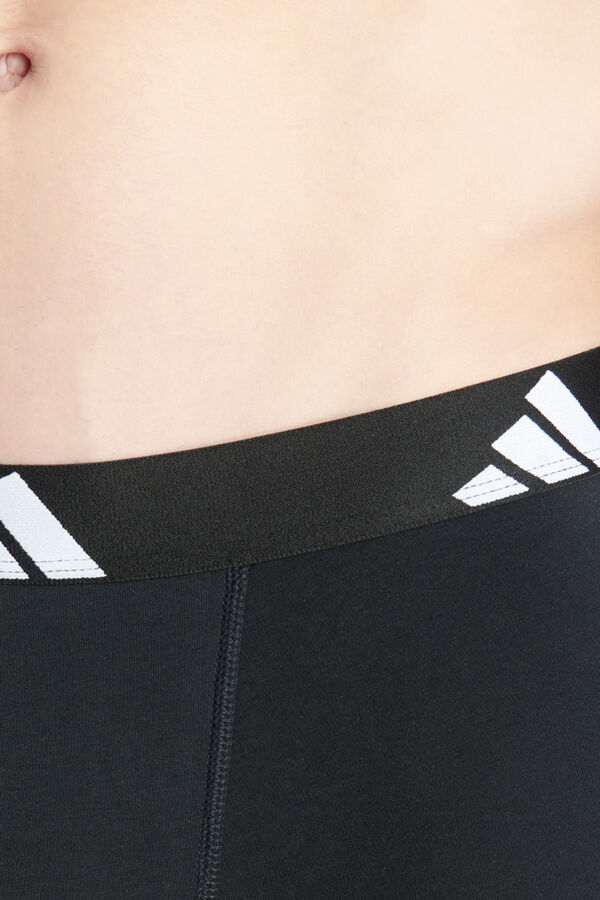 Adidas Pacote de 2 boxers de algodão Active Flex preto