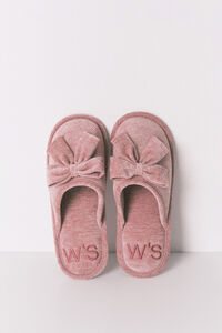 Women'secret Zapatillas cerradas chenilla rosa