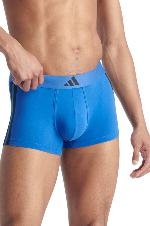 Adidas Pacote com 2 boxers elásticos Active Flex Cotton 3 Stripes azul